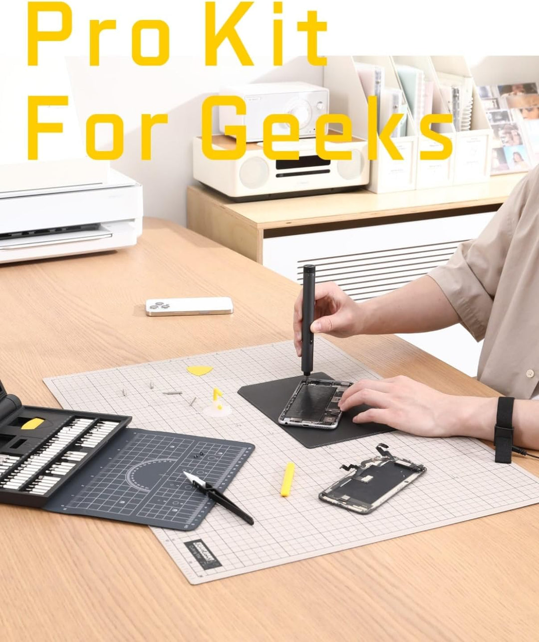 Fanttik E1 NEX Workstation Präzisions-Schraubendreher-Set, 64 magnetische Bits, 12 Arten von Fixierw