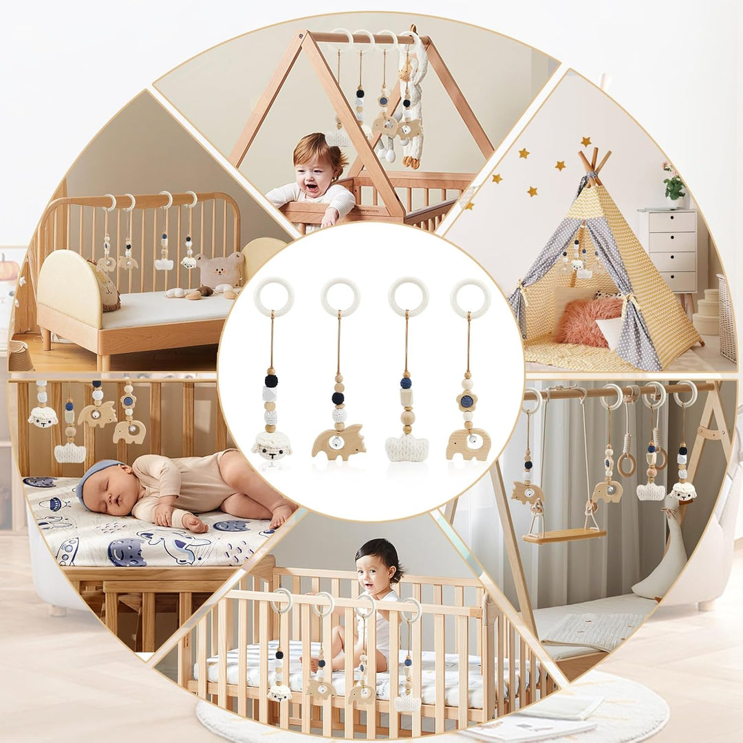 4 Stück Spielbogen Baby Spielzeug ab 0 Monate Spielebogen Babies Toys Spielbögen Baby Gym Anhänger H