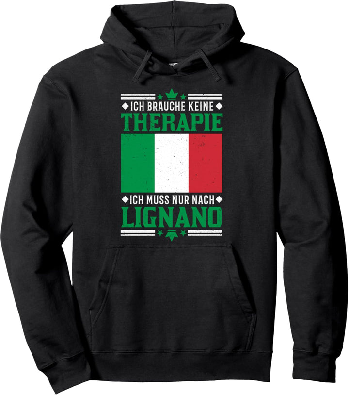 Lignano Urlaub Italienische Flagge Italien Reise Pullover Hoodie
