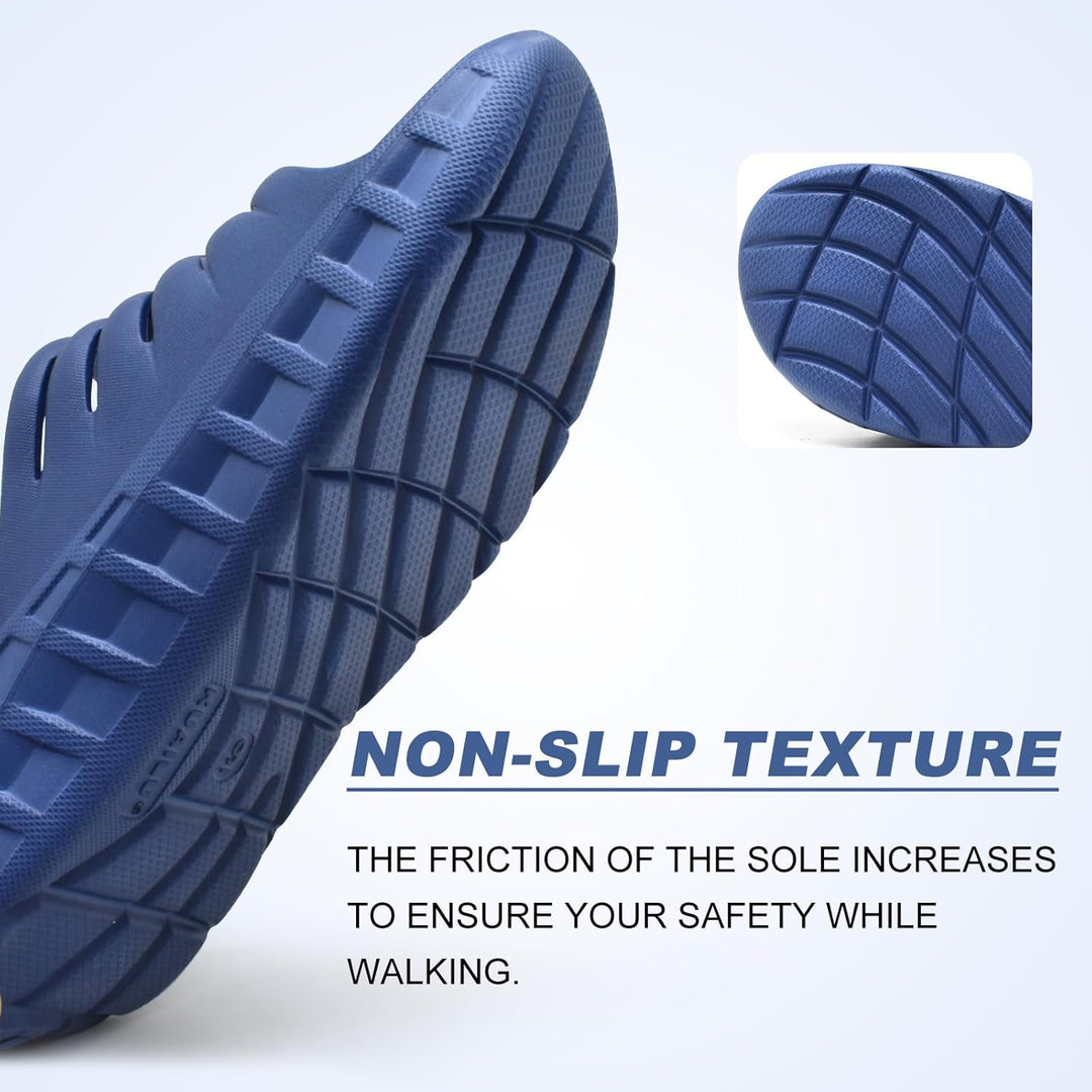 KuaiLu Recovery Sandalen Herren mit Bequeme Plantarfasziitis Arch Support, Orthopädische Männer Leic