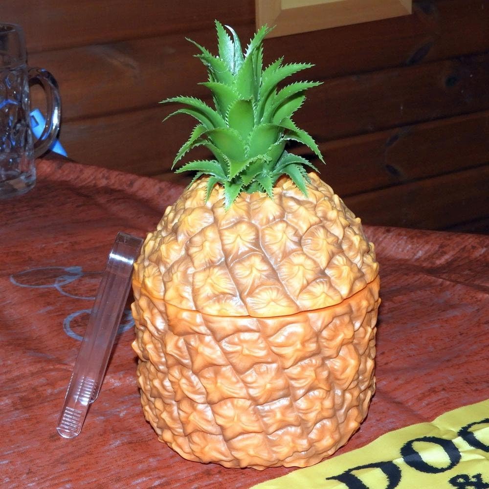 Bar Bespoke Retro Ananas-Eiskübel – Vintage-Kunststoff in Ananasform 1 —, 1 —