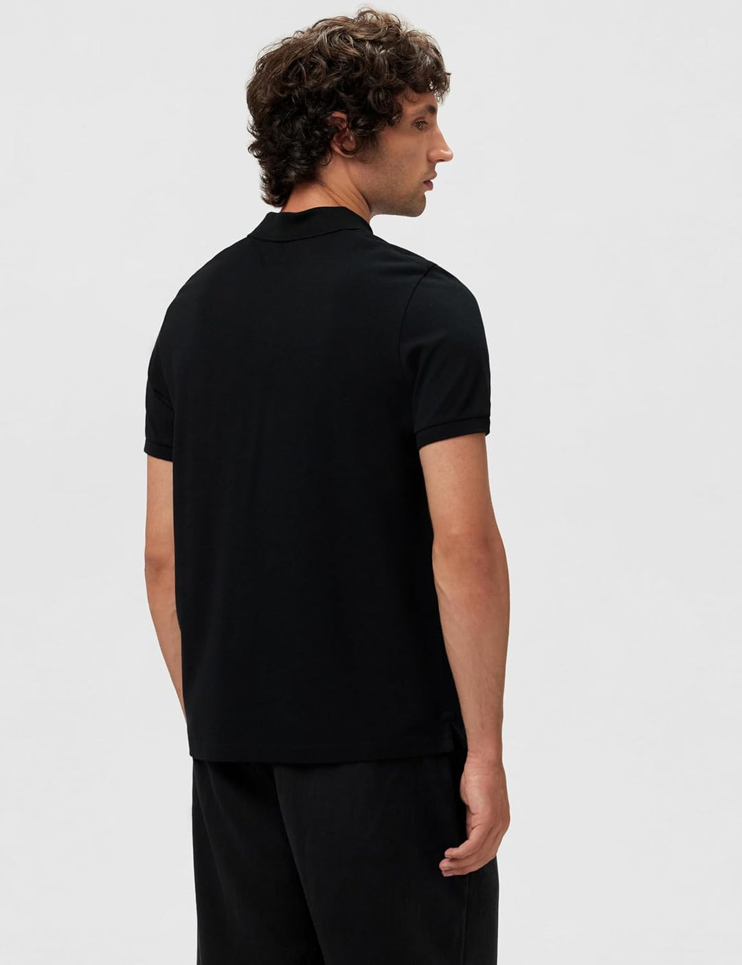 MARC O’POLO CASUAL Polo – Herren Poloshirt – klassisches Polohemd aus Bio-Baumwolle S Schwarz, S Sch