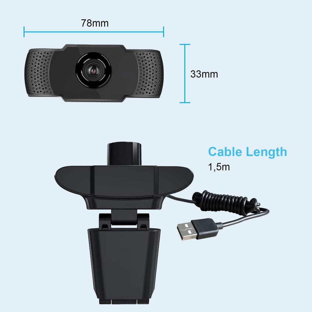 INSTAR Hochwertige USB Webcam IN-W1, Full-HD Web cam, Webcam mit Mikrofon, eingebautes Mikrofon, PC-