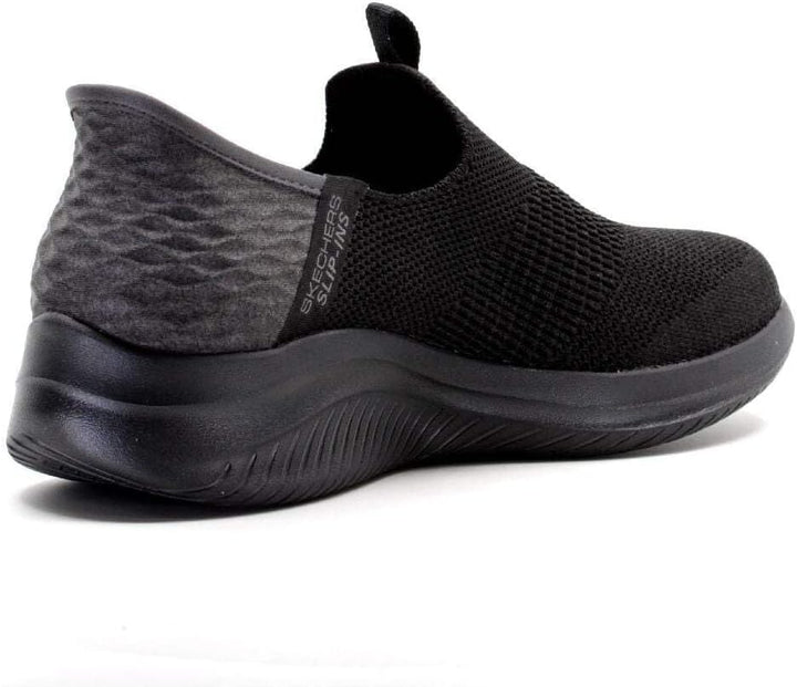 Skechers Damen Ultra Flex 3.0 Smooth Step Sneakers,Sports Shoes 35.5 EU Black Knit Jersey Trim, 35.5