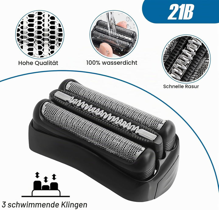 2 Stück Series 3 Scherkopf für Br*un, Elektrischer 21B Series 3 Rasierkopf S3 Scherkopf Ersatzrasier