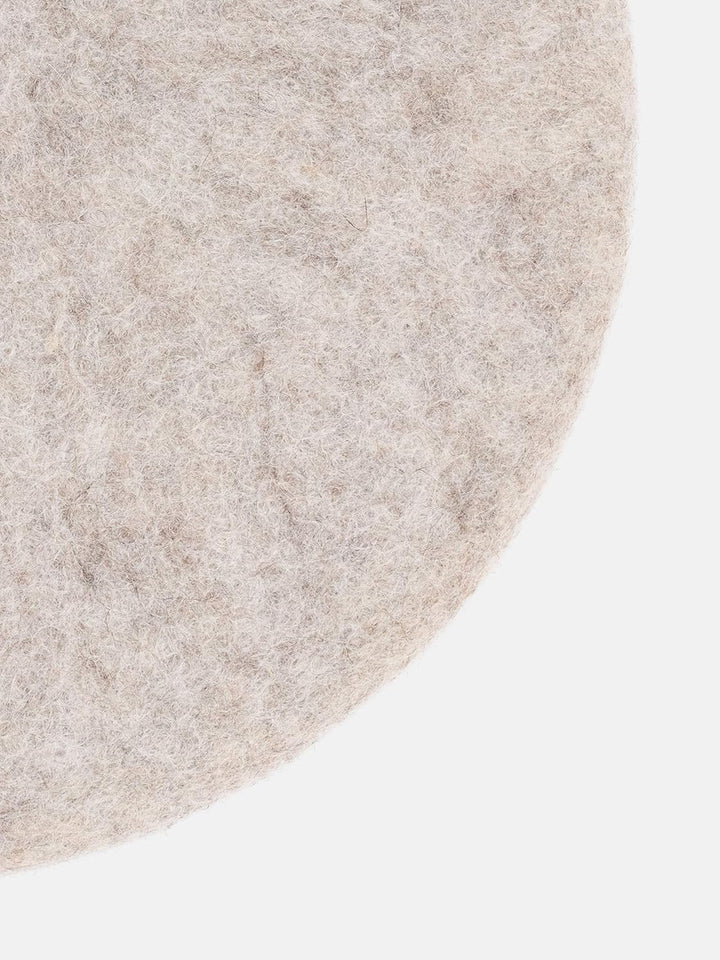 myfelt Flache Filz-Sitzauflage/Stuhlauflage - Béla - rund, 36 cm, Beige Beige Meliert, Beige Meliert