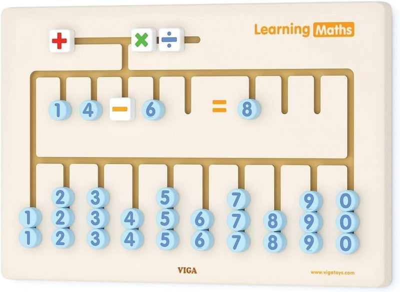 Viga 50675 Toy Toys-Wandspiel-Mathematik, Multi Color