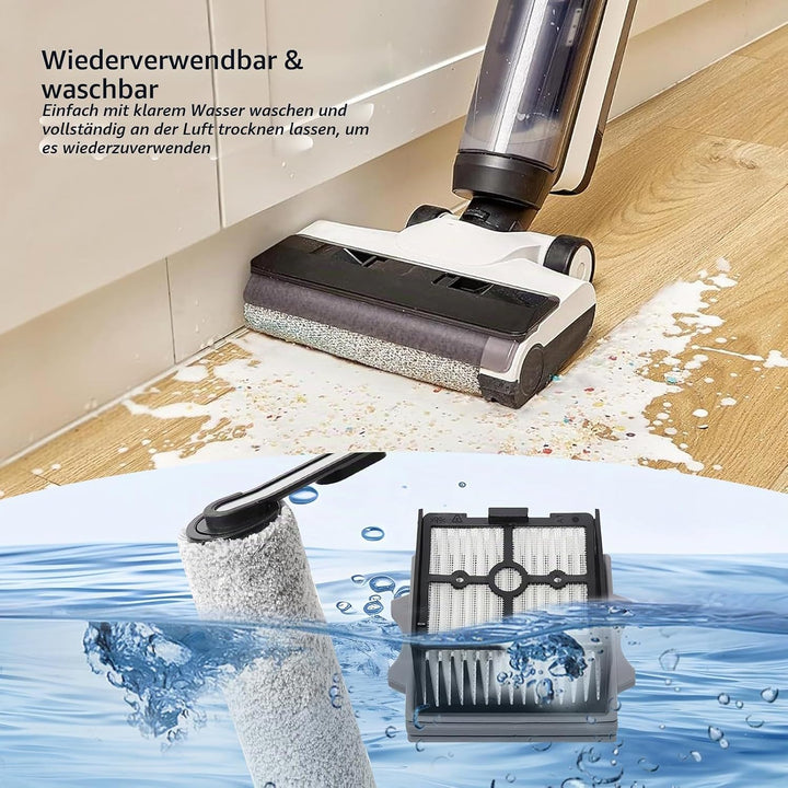 Bürstenrolle + Filter Ersatzteile für Tineco Floor One S5 Combo / S5 Combo Power Kit Nass und Trocke