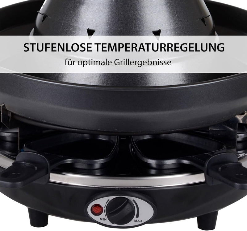 Syntrox Germany Tatarenhut Tischgrill Elektrogrill Grill Raclette für 6 Personen