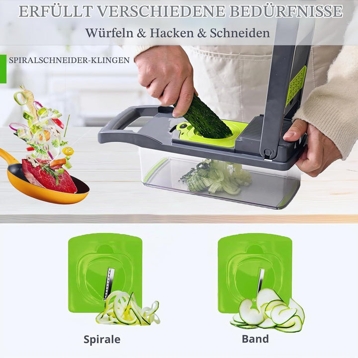 Gemüseschneider Gemüsehobel Reibe Zwiebelschneider Mandoline Dicer Chopper Küchenreibe Gemüsereibe,