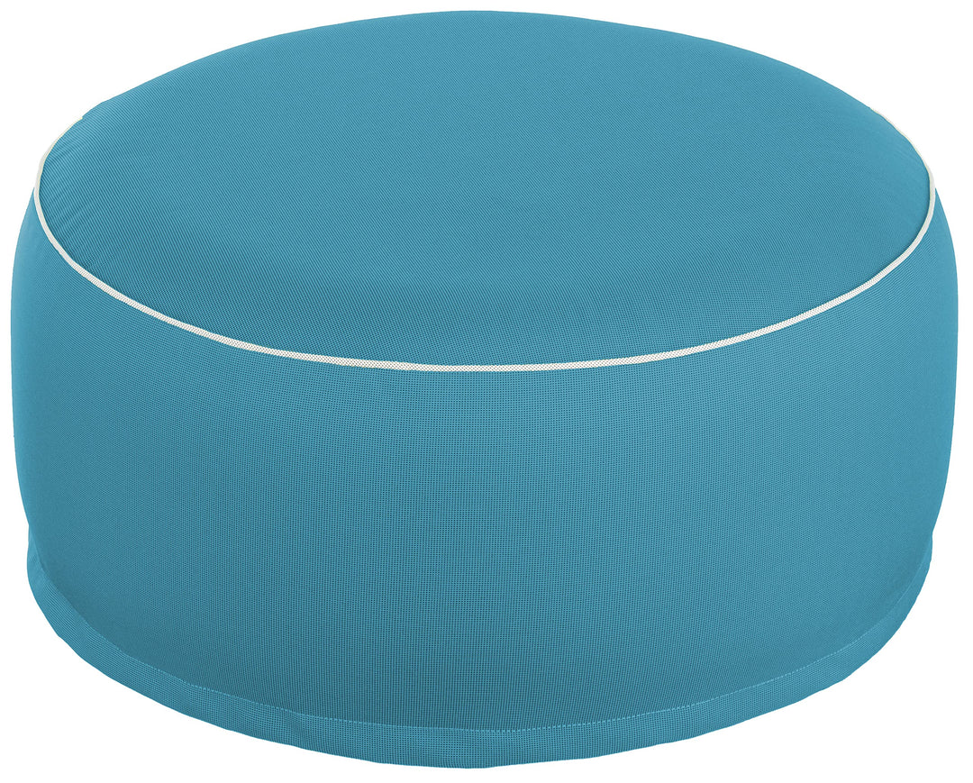 Brandsseller Outdoor Sitzhocker aufblasbar – Pouf Ø 55 x 25 cm – wasserabweisender Sitzsack für Gart