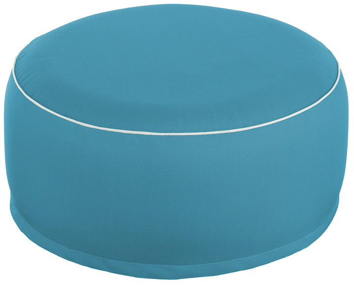 Brandsseller Outdoor Sitzhocker aufblasbar – Pouf Ø 55 x 25 cm – wasserabweisender Sitzsack für Gart