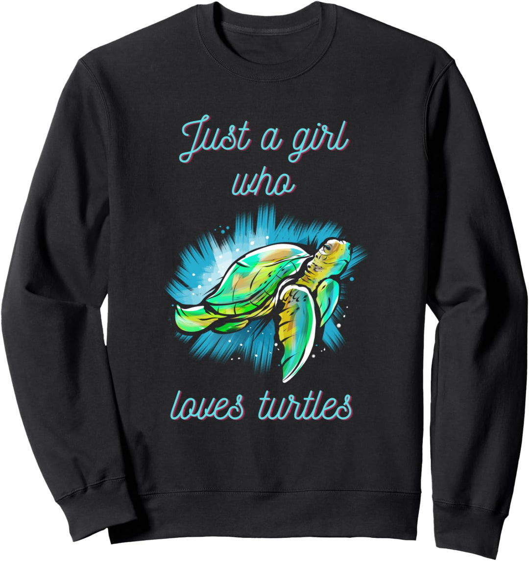 Schildkröte Mädchen Ozeanologen Schildkröten Sweatshirt