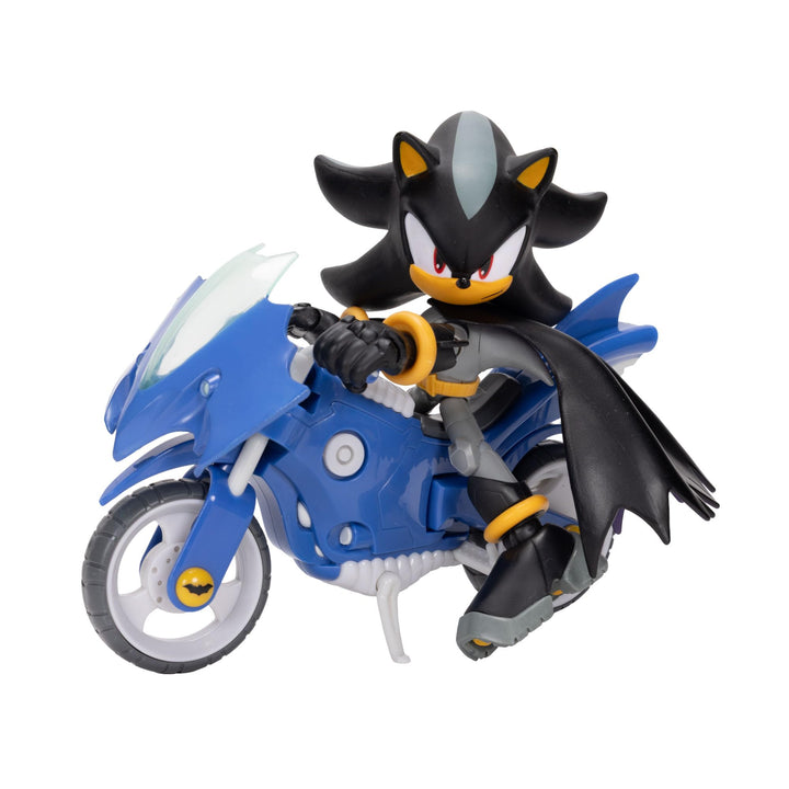 DC x Sonic Shadow als Batman &amp; Batcycle Actionfiguren-Set, offiziell lizenziert von Jakks Pacific, 1