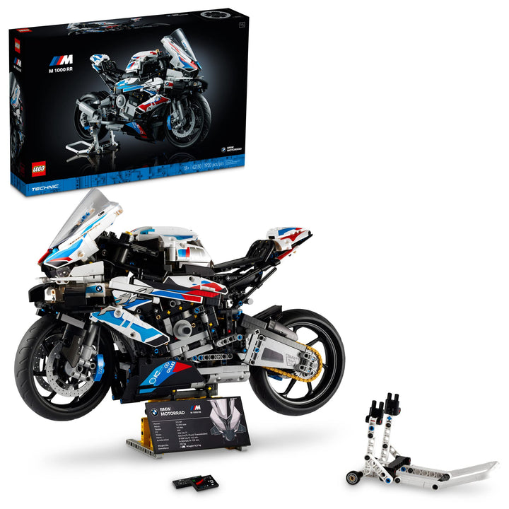 LEGO Technic BMW M 1000 RR 42130 Model Building Kit; Build a Stylish Motorcycle Display Model with T