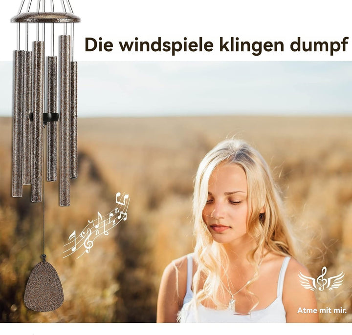 Windspiele FüR DraussEn HäNgend Windspiele - 6 RöHren Chimes FüR Garten, Balkon,Windspiel Garten -Ga