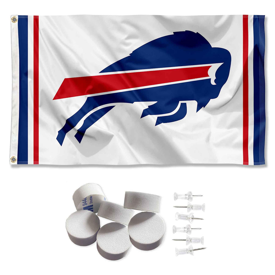 Buffalo Bills White Banner and Tapestry Wall Tack Pads