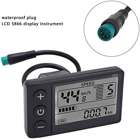 LCD Display für Fahrrad, ABS-Material, Wasserdicht, mit Hintergrundbeleuchtung, 22,2mm Lenkerhalteru