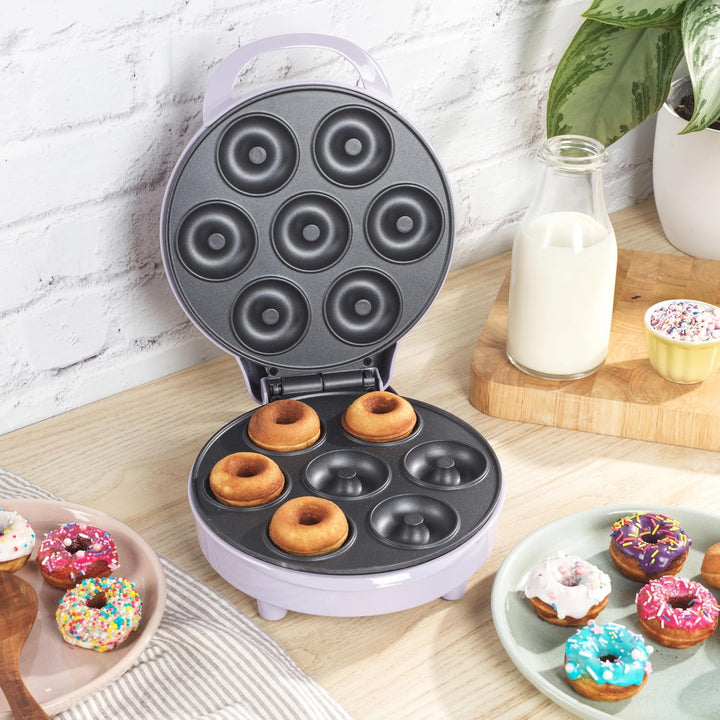 Giles & Posner Mini-Doughnut-Maker – Antihaft-Kochplatten für 7 Donuts, einfach zu reinigende Donutm