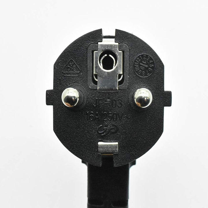 Zuleitung 3 m Schwarz mit Schutzkontakt Winkelstecker und Fussschalter AN AUS Anschlusskabel H03VV-F
