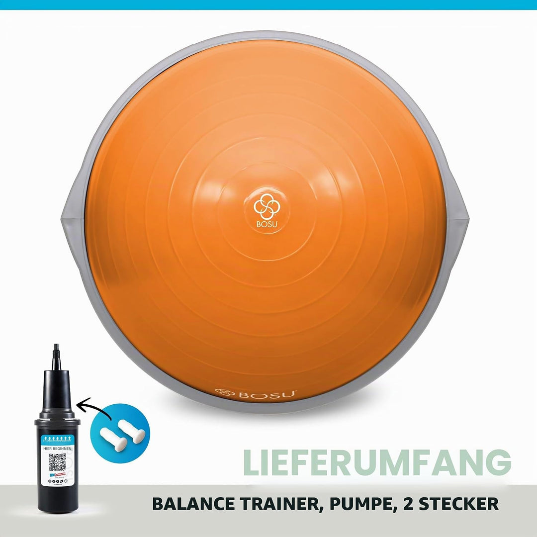 Bosu, Home Gym Equipment, The Original Balance Trainer, 66 cm Durchmesser Orange/Grau, Orange/Grau
