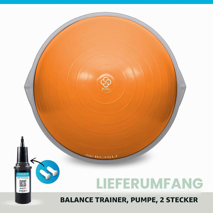 Bosu, Home Gym Equipment, The Original Balance Trainer, 66 cm Durchmesser Orange/Grau, Orange/Grau