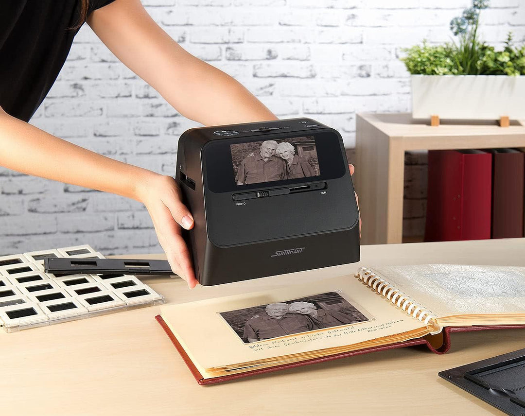 Somikon Fotoscanner: 3in1-Foto-, Dia- & Negativscanner mit 22 MP und HDMI-Ausgang, Akku (Scanner, Fo