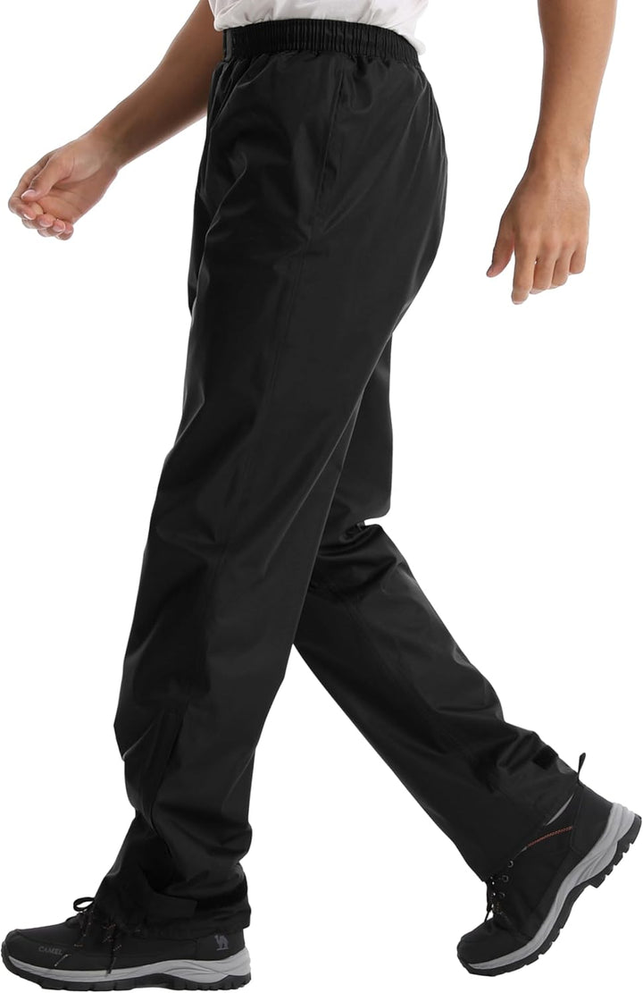 Coutyuyi Regenhose für Herren wasserdichte Leichte Winddichte Outdoorhose zum Wandern Camping Golf L