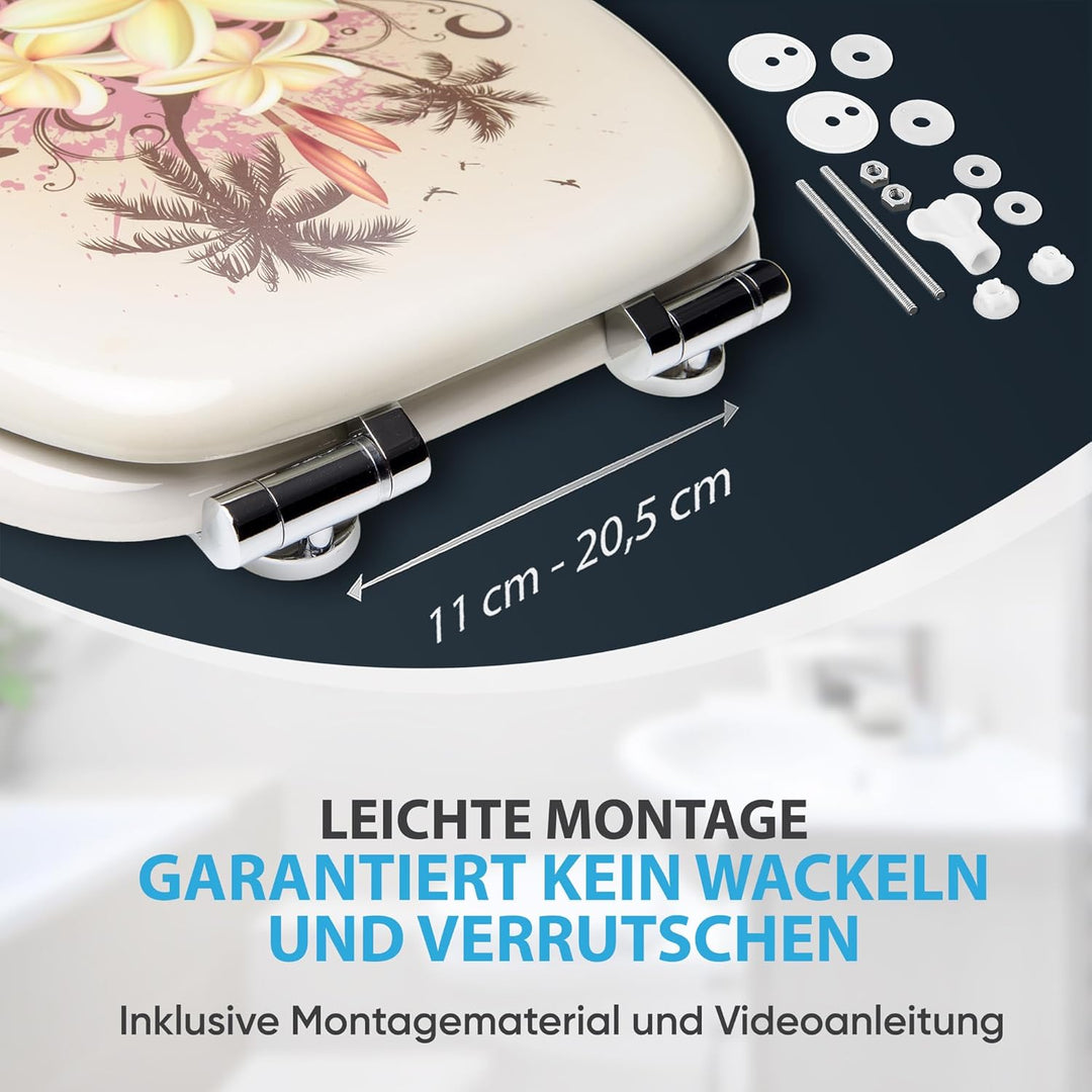 Sanilo WC Sitz mit Absenkautomatik, viele schöne Toilettendeckel zur Auswahl, hochwertige und stabil