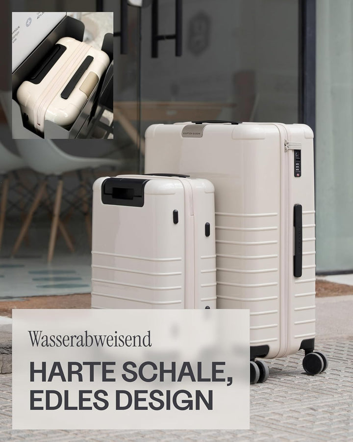 Kapten & Son Koffer Heathrow Essential Cabin Sandstone 34 L | Handgepäck Koffer 55 x 35 x 22 cm Beig