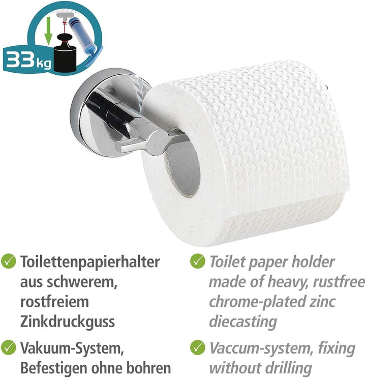 WENKO Vacuum-Loc® Toilettenpapierrollenhalter Capri, hochwertiger Toilettenpapierspender zur Wandmon