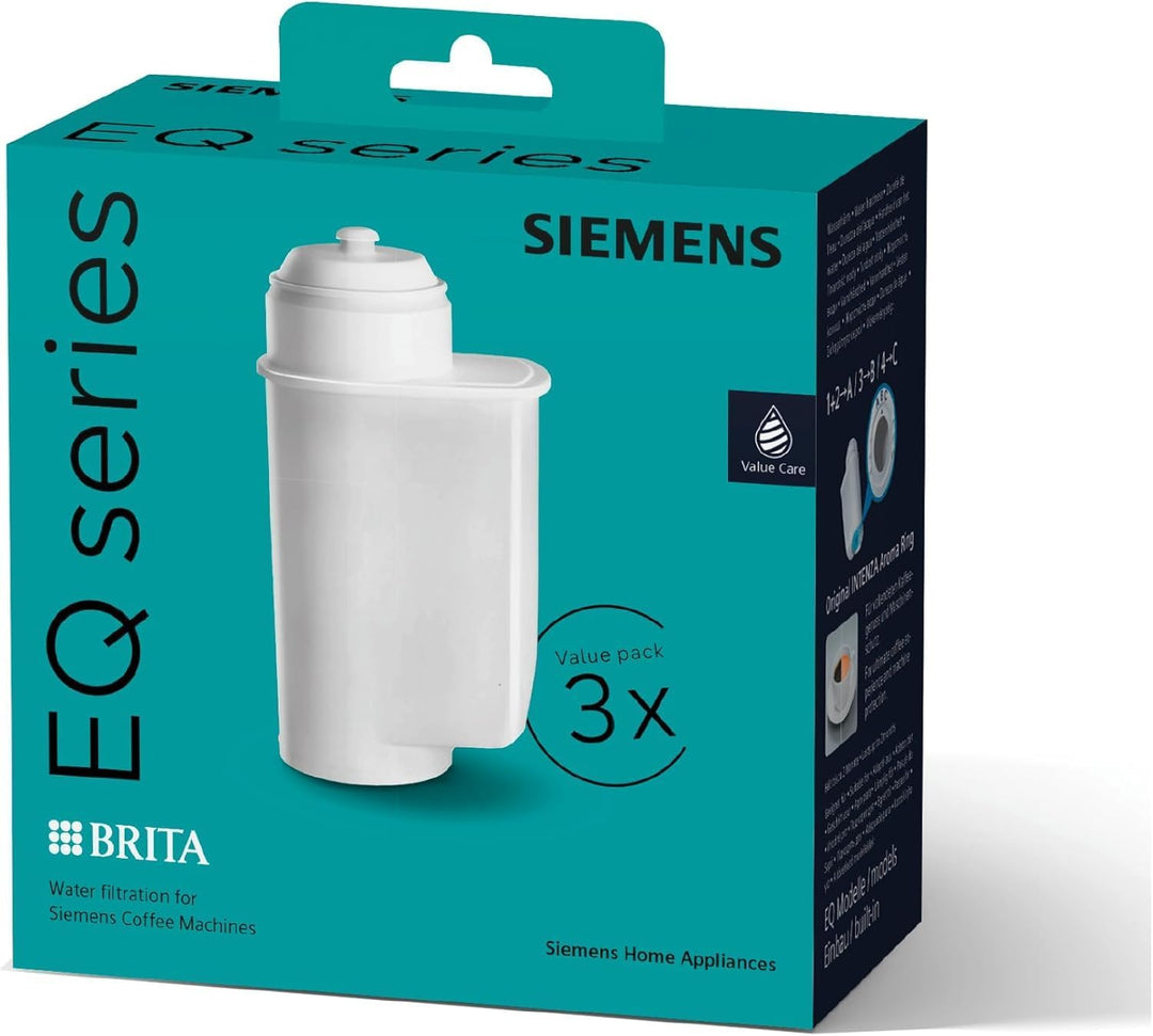 NESPRESSO Krups XN1101 Essenza Mini Kaffeekapselmaschine | 1260W | weiss | 0,7 Liter & Siemens BRITA