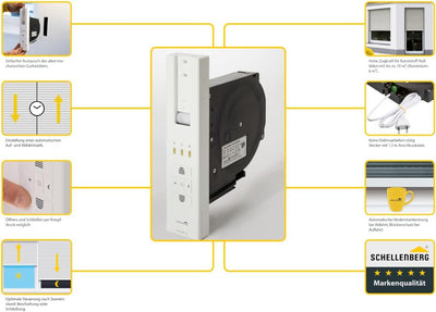 Schellenberg 22710 elektrischer Gurtwickler RolloDrive 105 Standard Unterputz Rolladenantrieb für 23