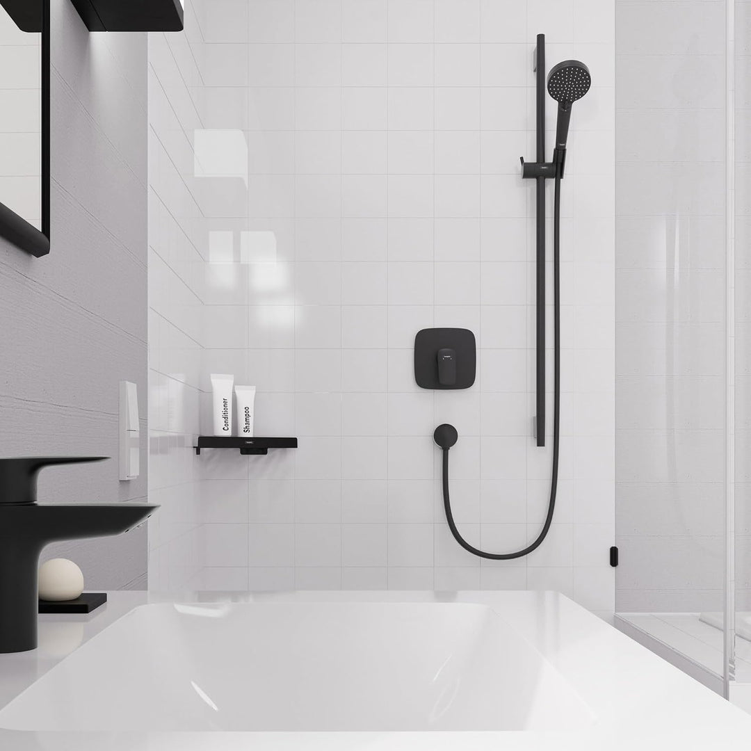 hansgrohe Logis - Duscharmatur Unterputz für 1 Verbraucher, Mischbatterie Dusche eckig für iBox univ