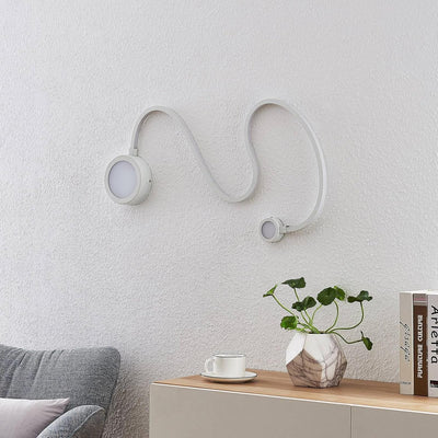 Lindby LED Wandleuchte, Wandlampe Innen 'Rion' dimmbar (Modern) in Weiss aus Metall u.a. für Wohnzim