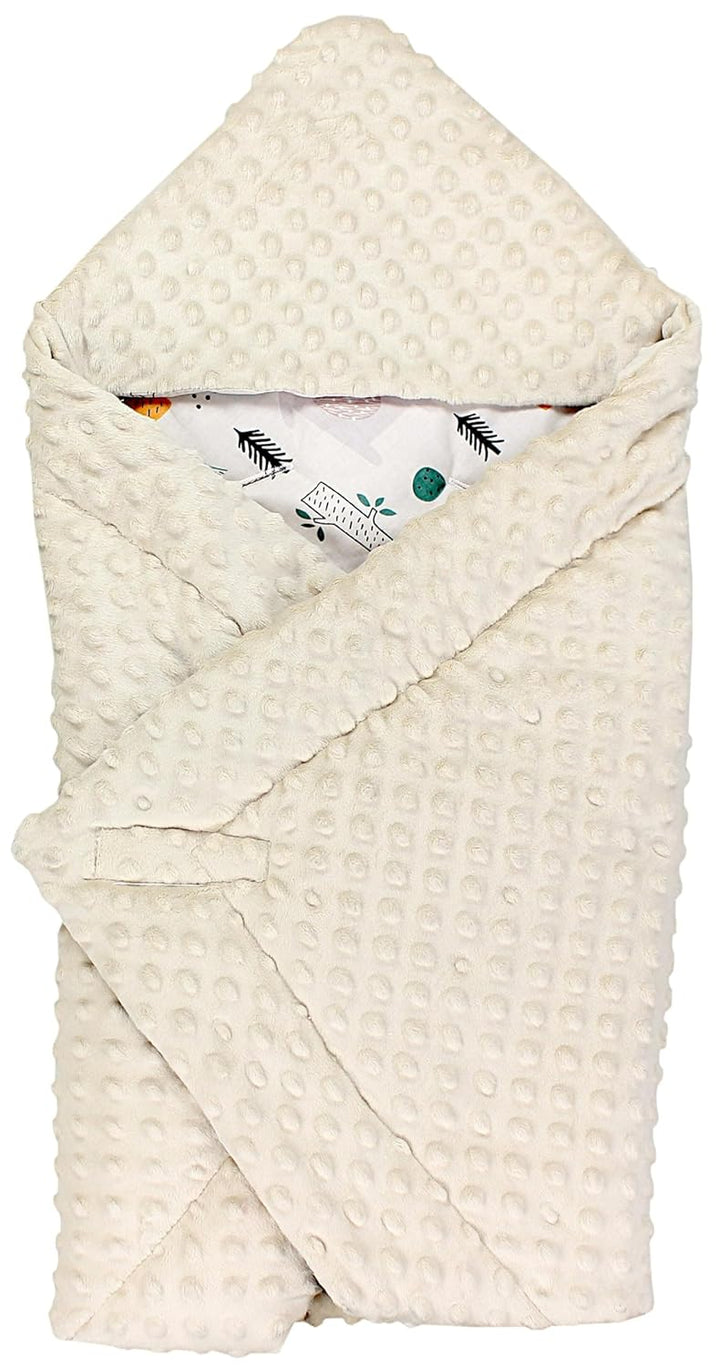 TupTam Baby Winter Einschlagdecke Babydecke 75x75cm für Autositz Babyschale Wattiert Minky Baumwolle