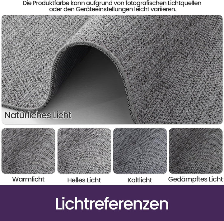 DEXI Schmutzfangmatte Innen 61 x 92 cm, rutschfest Fussmatte waschbar, absorbierend Fussmatte, Dünne