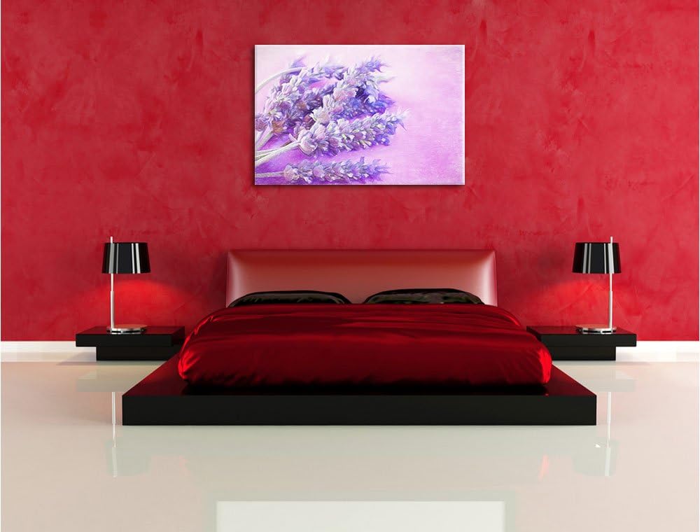 Pixxprint Lavendel als Leinwandbild/Grösse: 100x70 / Wandbild/Kunstdruck/fertig bespannt, 100x70