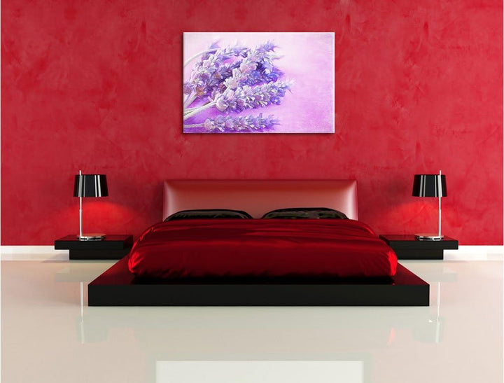 Pixxprint Lavendel als Leinwandbild/Grösse: 100x70 / Wandbild/Kunstdruck/fertig bespannt, 100x70
