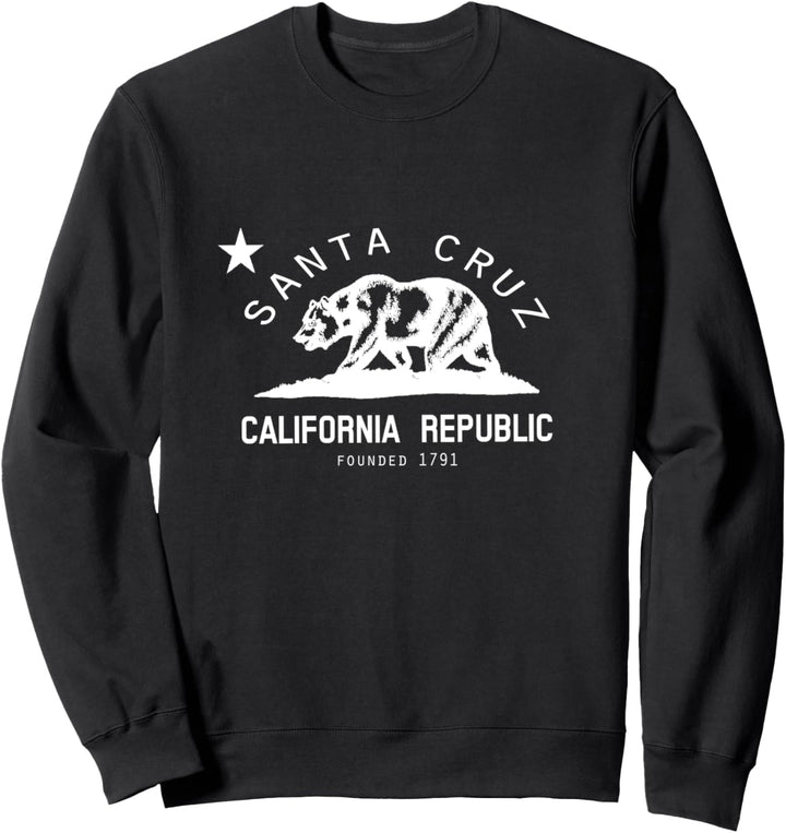 Santa Cruz California Bear Republik Flagge Surf Town Souvenir Sweatshirt