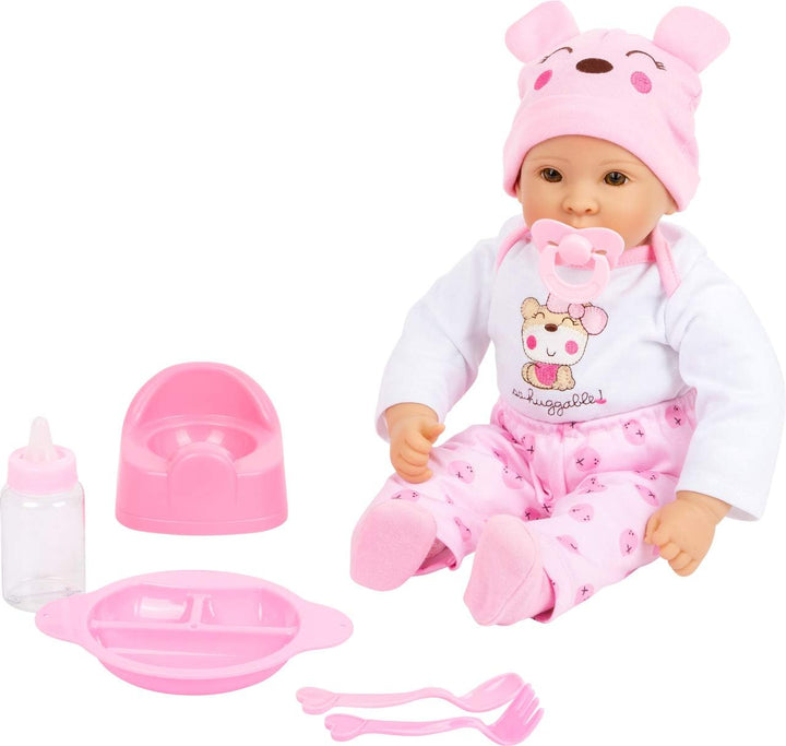 small foot Babypuppe Mädchen mit Zubehör, Puppe mit Weichkörper, für Kinder ab 2 Jahren, 11522 Marie