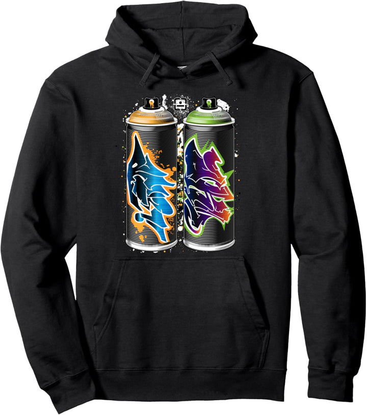 Graffiti-Sprühlackdosen - Die Säulen des Urban Art Pullover Hoodie
