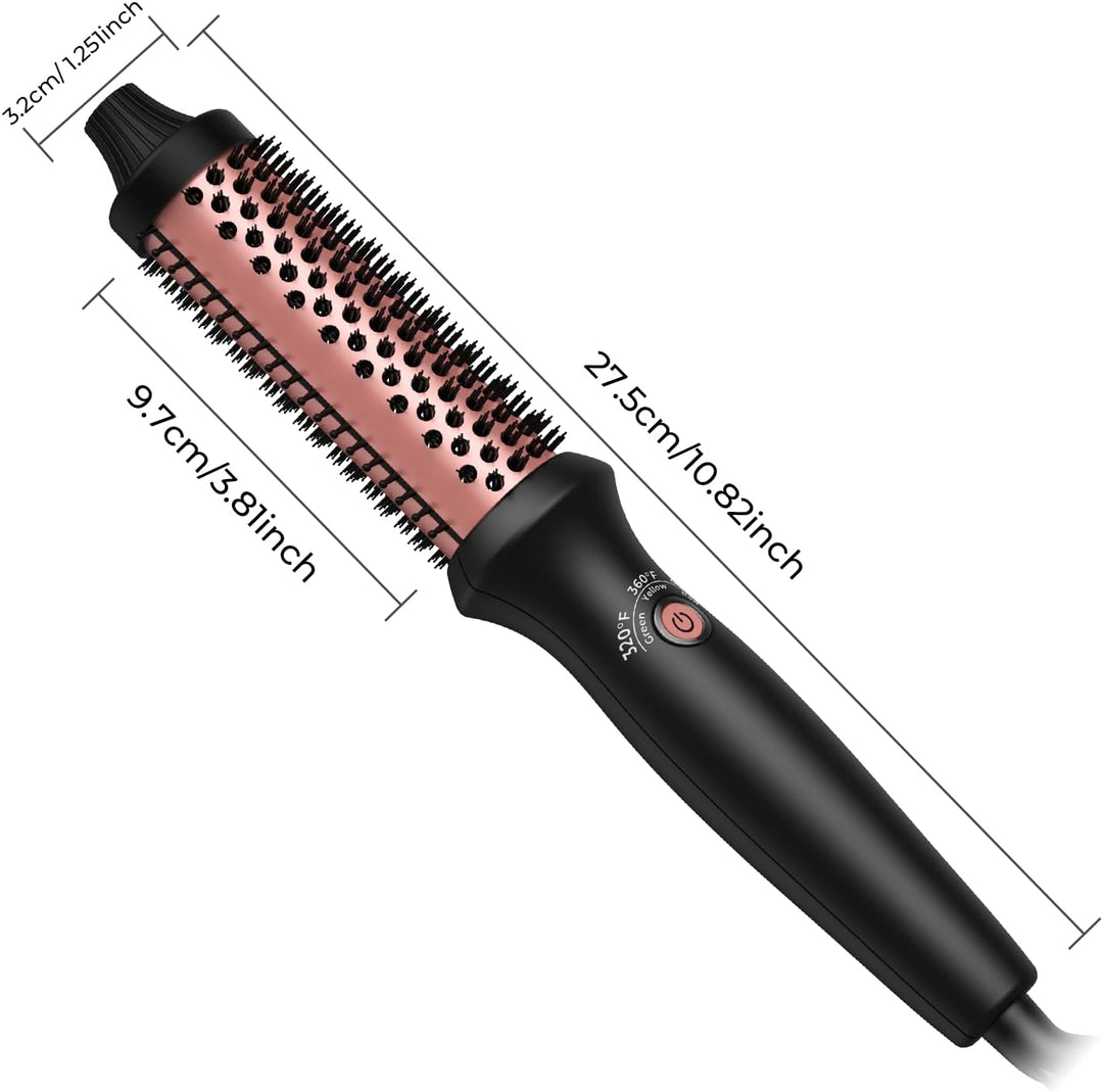 UKLISS Thermobürste Thermal Brush 32mm - Rundbürste 160-204℃, Pro Leichte Lockenbürste Erzeugt Wurze