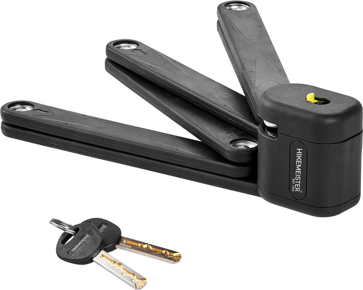HikeMeister® Faltschloss Fahrrad 95cm I ART 2 zertifiziert I sicherer Diebstahlschutz inkl. Halterun