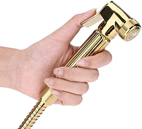 FTVOGUE Hand gehalten Bidet Sprayer Edelstahl Spritze massivem Messing Wandhalterung Dusche Head WC-