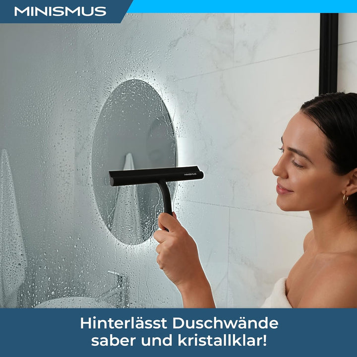 Minismus Duschabzieher - Abzieher für Dusche, Bad, Fliesen, Spiegel, Fenster - inkl. Magnet-Halterun