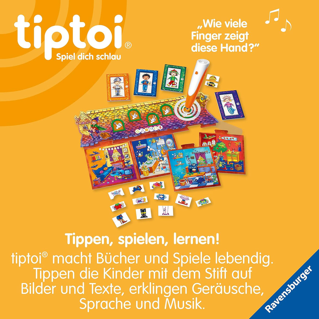 Ravensburger tiptoi Spiel 00132 Zahlen-Hexe, Zählen Lernen von 1-10 für Kinder ab 3 Jahren