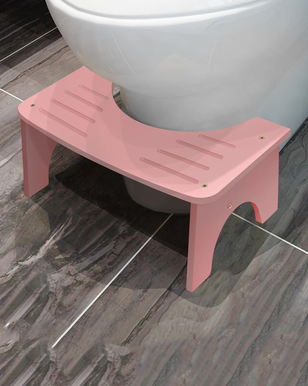 RayLove Physiologischer Toilettenhocker aus Bambus – WC-Trittbrett aus Holz – 35 Grad strapazierfähi