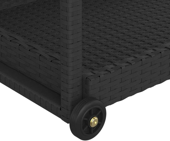 vidaXL Barwagen mit 4 Rollen Servierwagen Teewagen Küchenwagen Beistellwagen Arbeitswagen Gartenwage