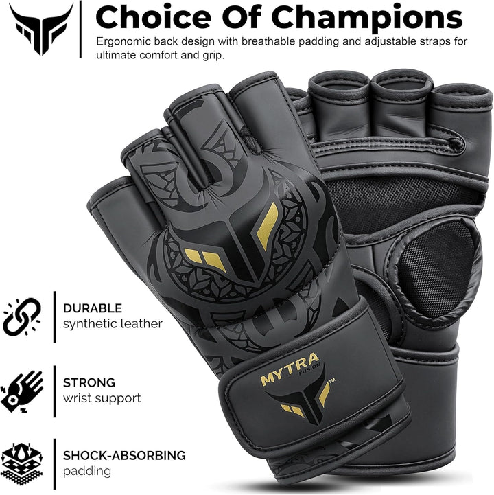 MMA Handschuhe Männer und Frauen — Atmungsaktives Offenes Handflächendesign Grappling & MMA Sparring